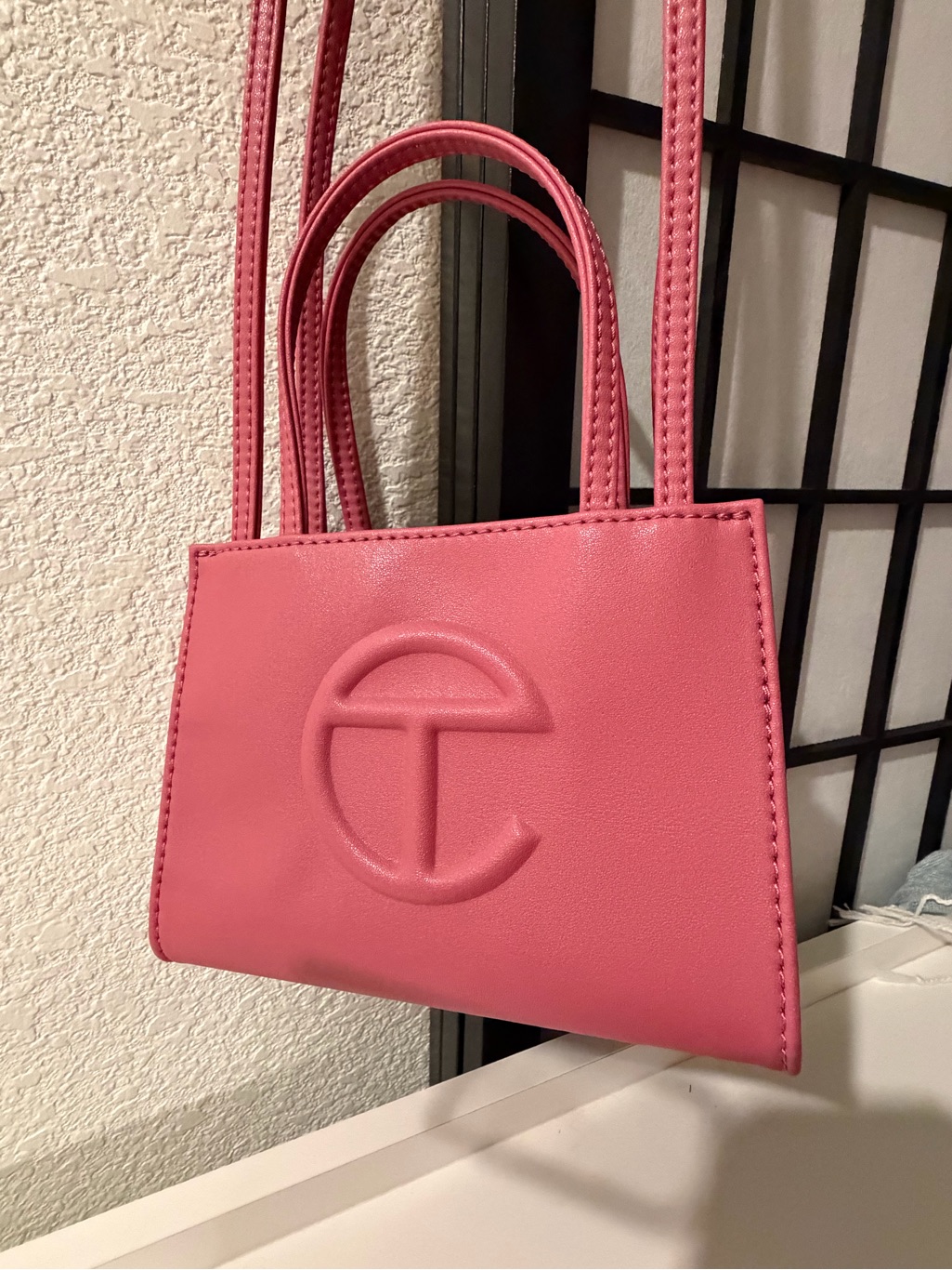Telfar Small Shopping Bag Corned Beef Red Includes Dust Bag